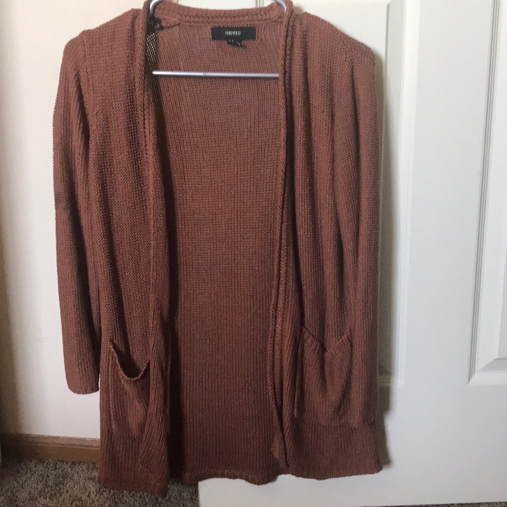 Brown cardigan